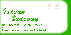 istvan mudrony business card